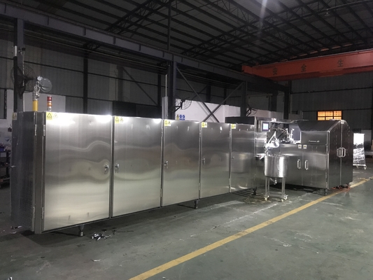Cadena de producción de cono de helado de acero inoxidable 16 kg/h para fábrica de bocadillos