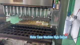 La máquina para hacer vasos de oblea aumenta la producción de conos de helado