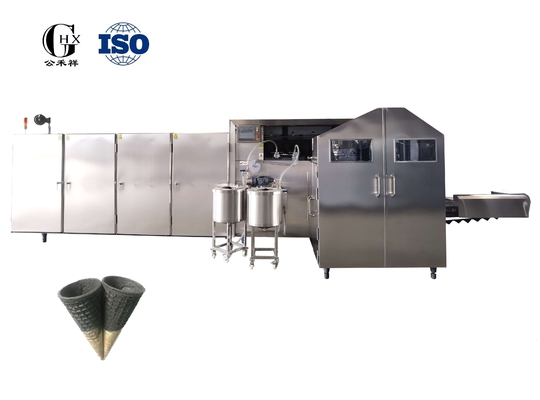 Línea comercial de producción de cono de helado de acero inoxidable de dos colores