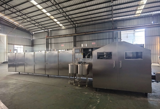 Línea de producción de cono de helado de acero inoxidable Productividad 3.37kw Potencia 380V