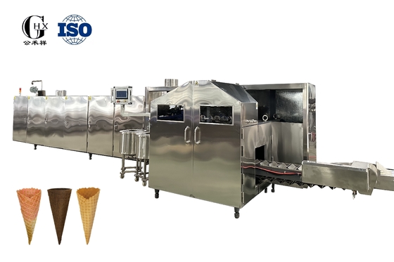 Máquina de hornear de cono de azúcar de diseño múltiple totalmente automática con control SIEMENS/DELTA PLC