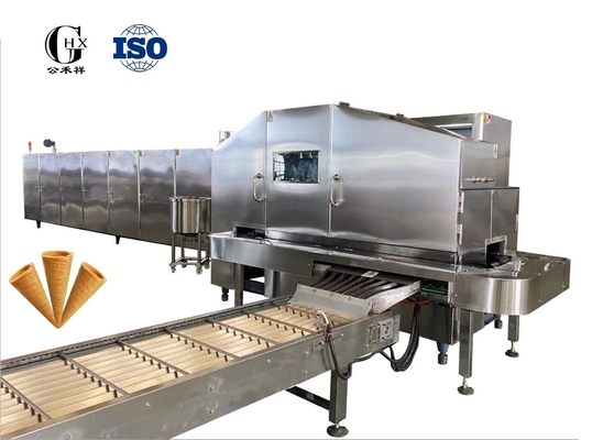 Máquina de hornear con cono de azúcar de alta capacidad de producción con sistema de control PLC 10000pcs/hora