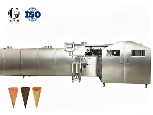 Un buen precio. Máquina de hornear de cono de azúcar de alto rendimiento Tipo de túnel línea automática Producción 5000-5800pcs/h en línea