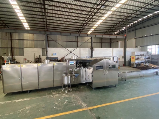 Cadena de producción comercial del cono de helado 3800pcs/H proceso la termal