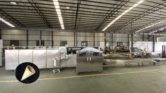 Cadena de producción comercial del cono de helado 3800pcs/H fase de 3