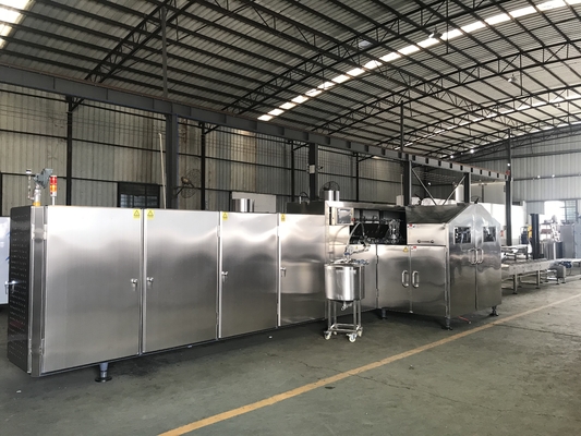 Un buen precio. Cadena de producción comercial del cono de helado 3800pcs/H proceso la termal en línea