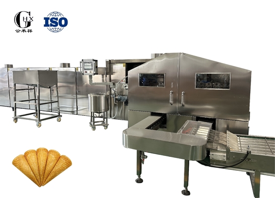 Máquina para hornear helados con cono totalmente automática perfecta para la línea de producción comercial de cono de azúcar