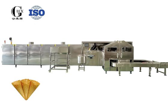 Sistema de control PLC SIEMENS / DELTA Máquina de hornear de helados con cono Aumentar la eficiencia de su producción