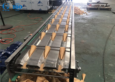 Un buen precio. Acero inoxidable de enfriamiento de los transportadores del cono de helado, sistemas de transportador de enfriamiento en línea