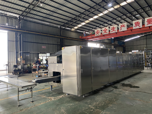 Cadena de producción multifuncional del cono de la oblea máquina que cuece del cono de helado de 3800pcs/h